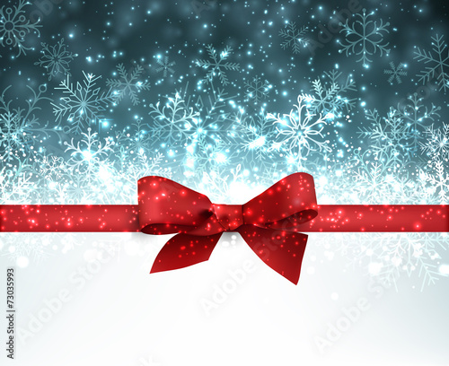 Christmas background with fallen snowflakes.