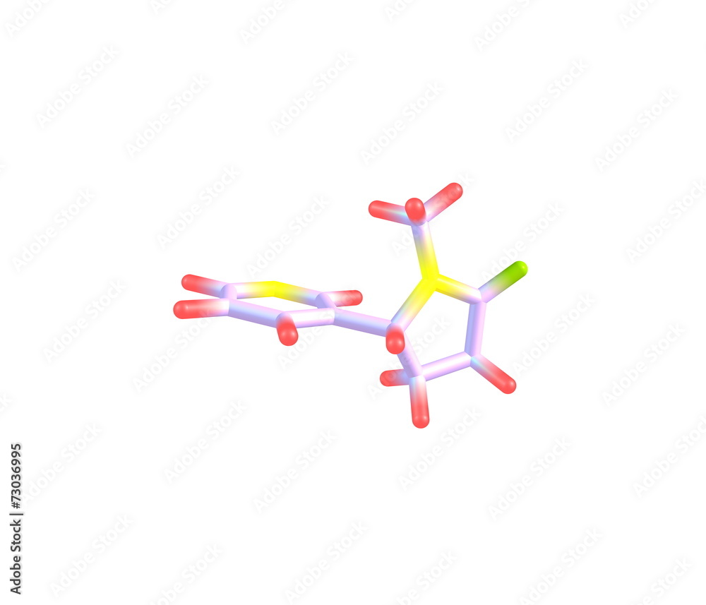 Cotinine molecule isolated on white Cotinine molecule isolated on white