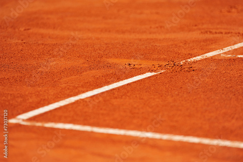Baseline footprint on a tennis court