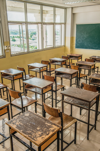 Empty classroom in Bangkok, thailand