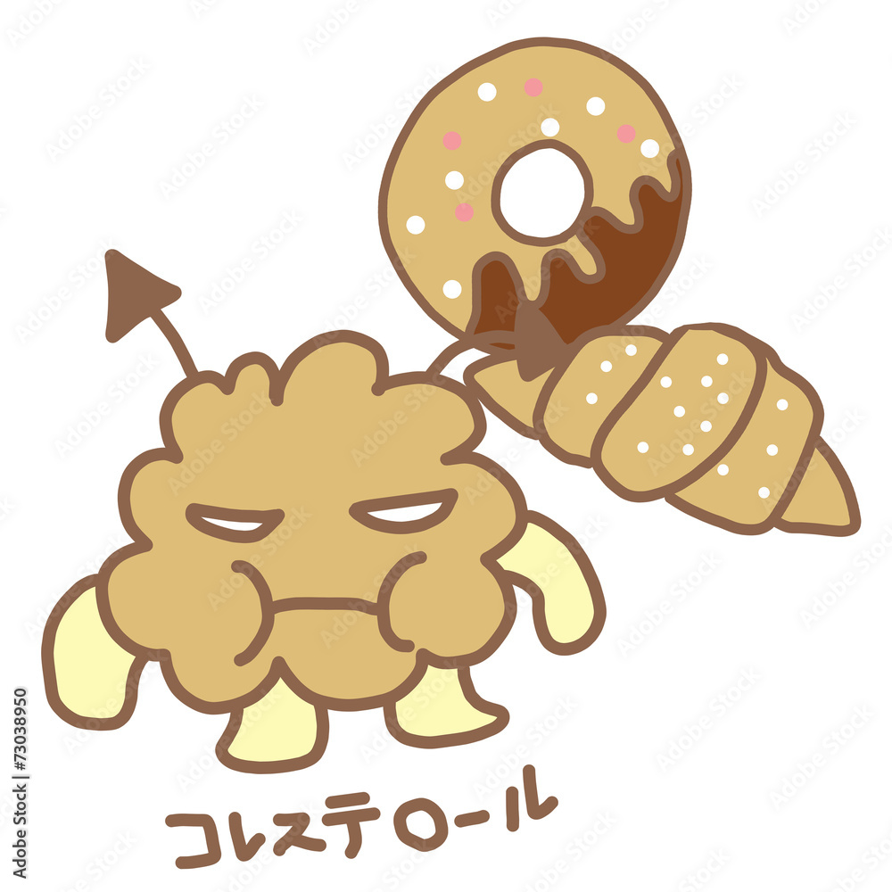 コレステロール菌とドーナツ、パン コレステロール菌とドーナツ、パン