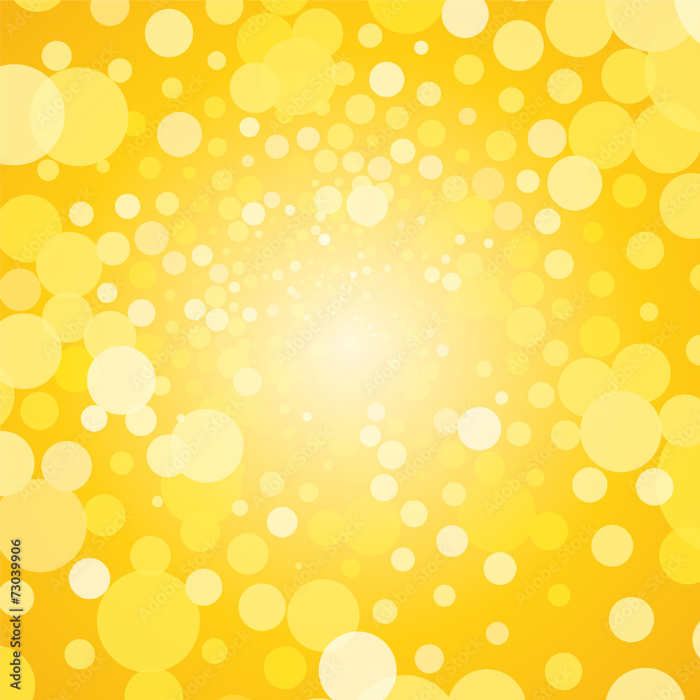 Abstract yellow background with bubbles