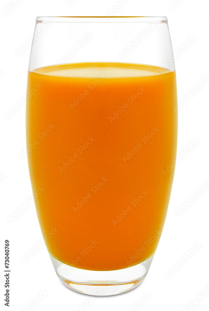 Fresh carrot juice isolated on white Fresh carrot juice isolated on white