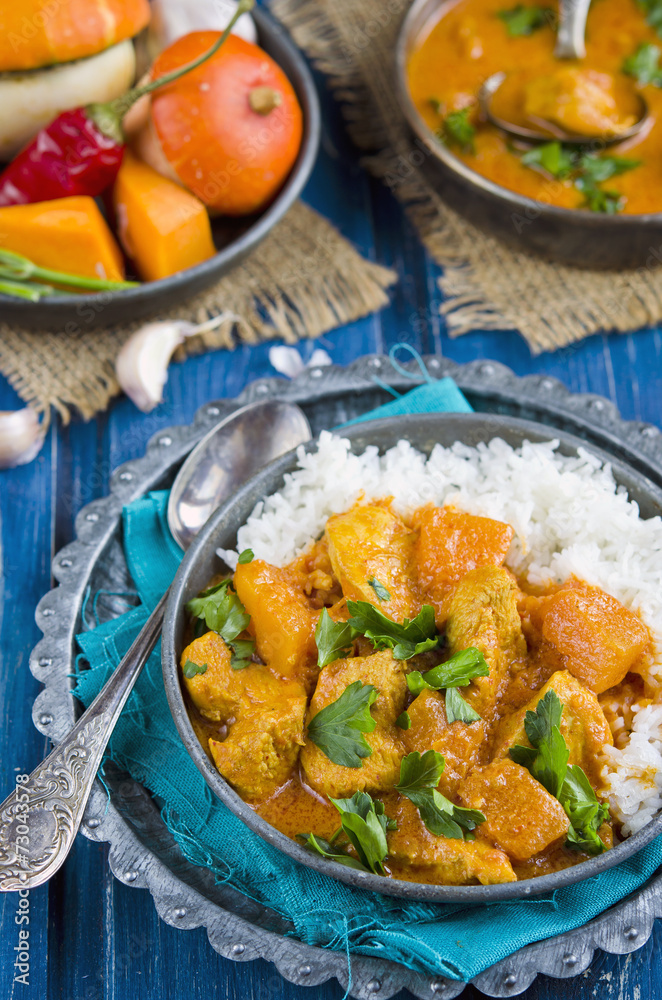 Pumpkin curry with chicken Pumpkin curry with chicken