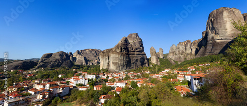 Kastaraki of Meteora, in Greece. The village of Kastaraki locate