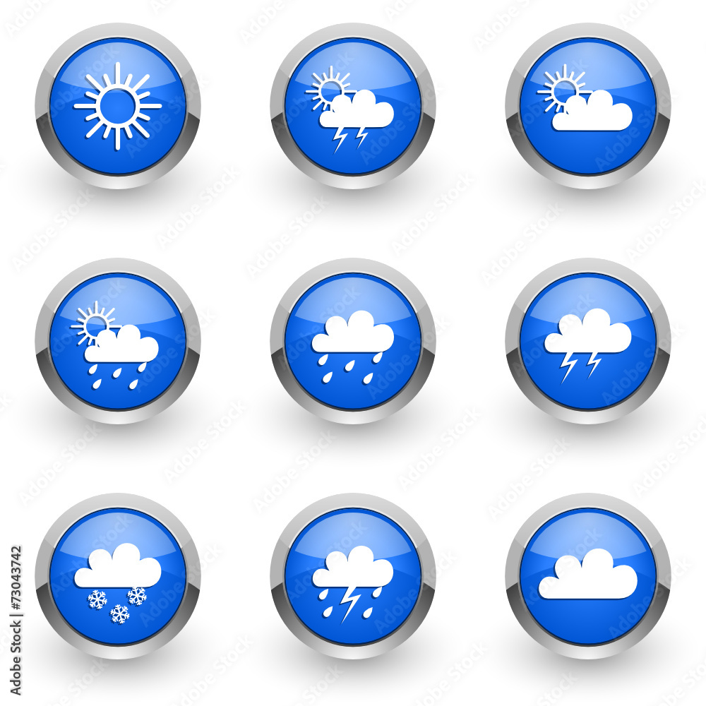weather forecast vector icons set