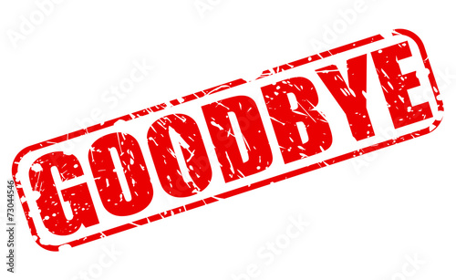 Goodbye red stamp text