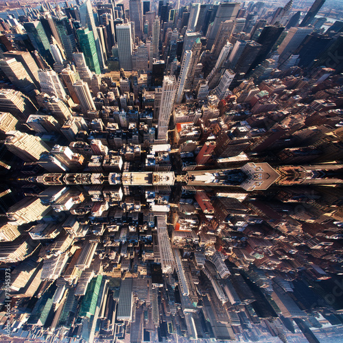 Manhattan panorama in NYC