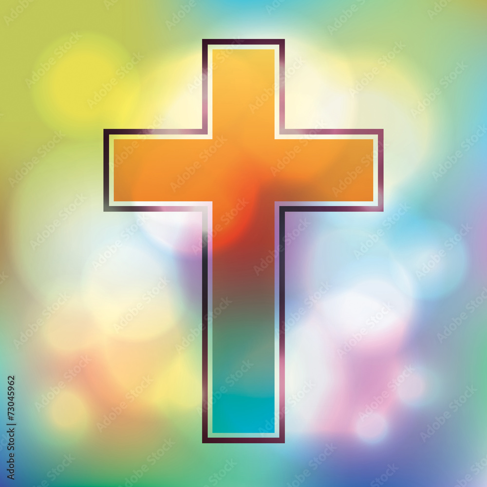 Obraz premium Colorful Cross Illustration