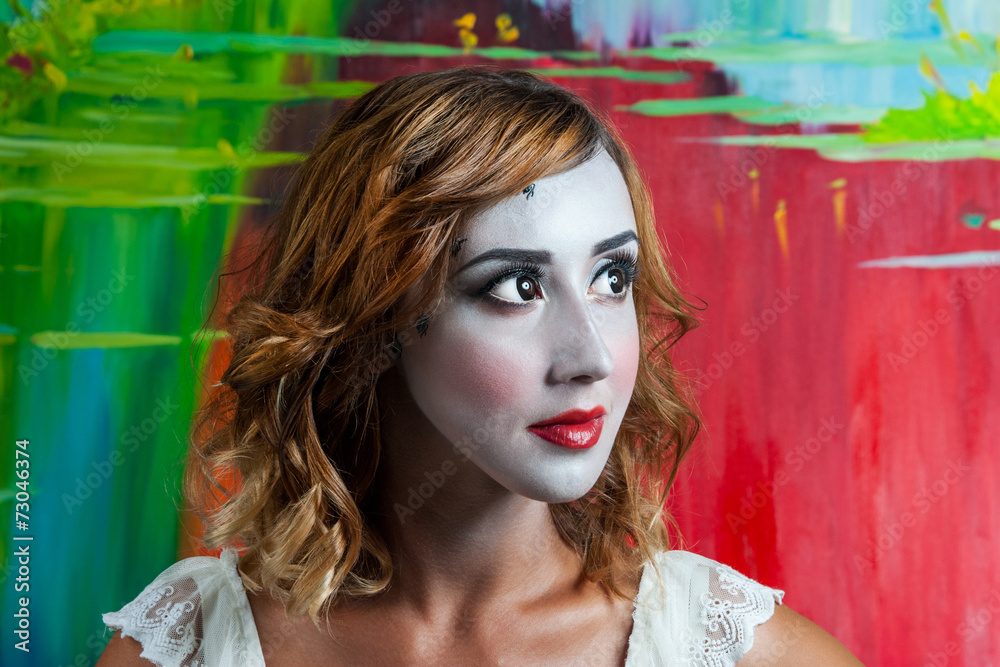 Portrait of beautiful woman with make-up Portrait of beautiful woman with make-up