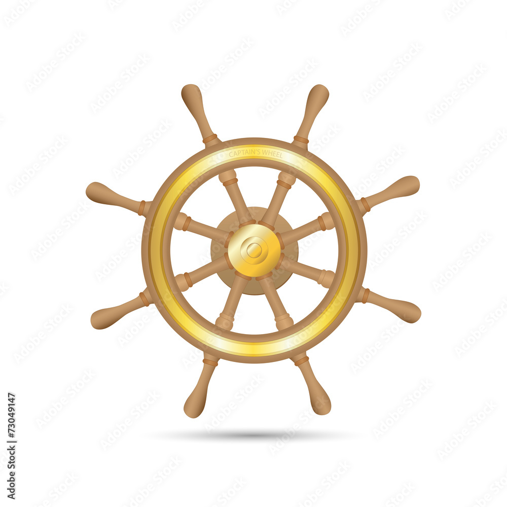 Obraz premium Captain's Wheel Illustration
