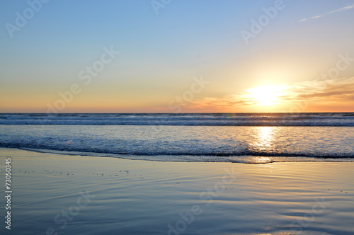 Sunset and ocean.