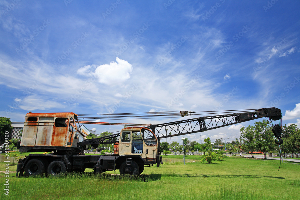 Fototapeta premium Old automobile crane
