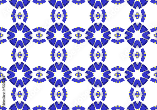 Ethnic pattern. Abstract kaleidoscope fabric design.