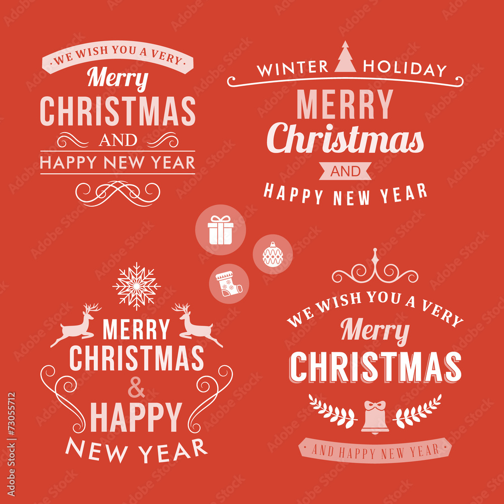 Christmas decoration set of design elements Christmas decoration set of design elements