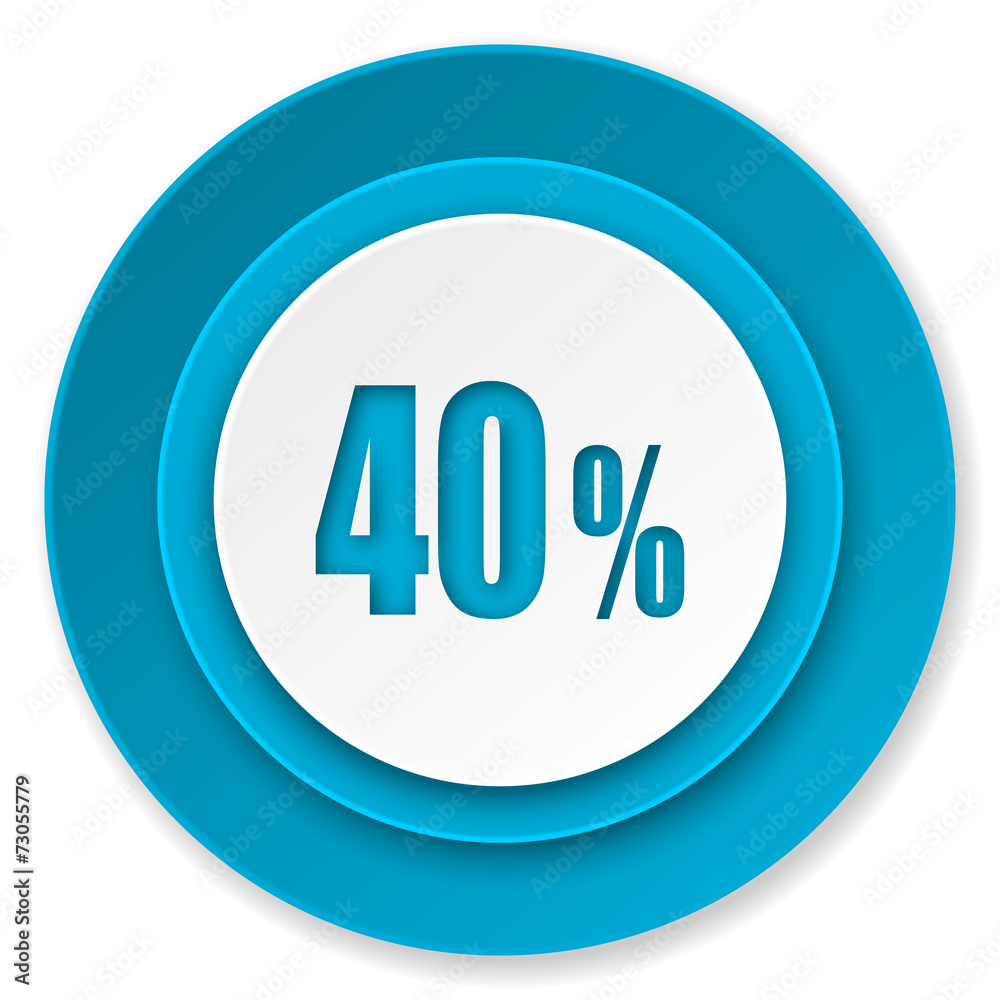 40 percent icon, sale sign 40 percent icon, sale sign