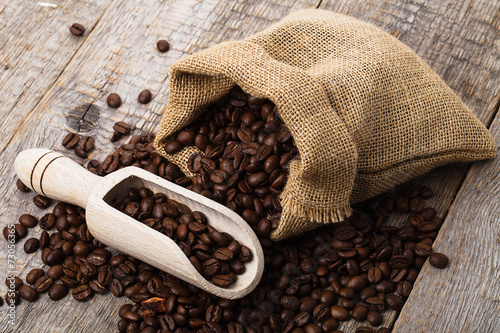 coffee bag and scoop
