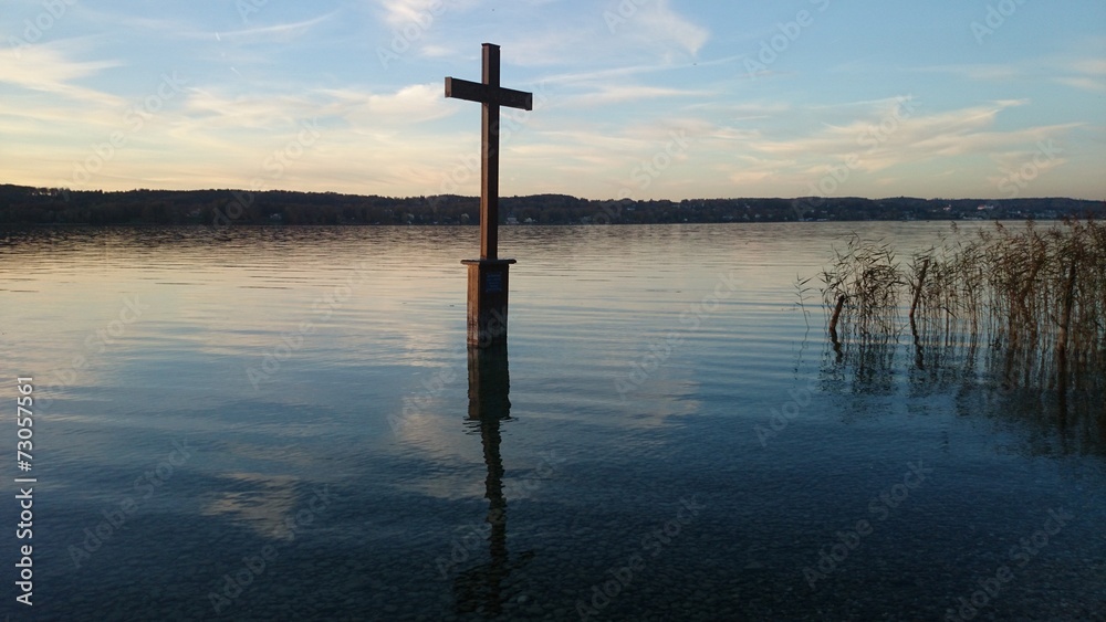 Starnberger see berg Kreuz König Ludwig II Starnberger see berg Kreuz König Ludwig II