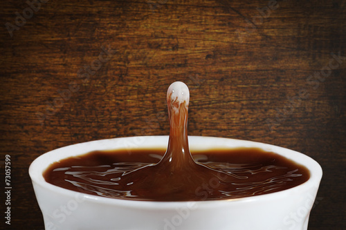 coffee with splash of milk