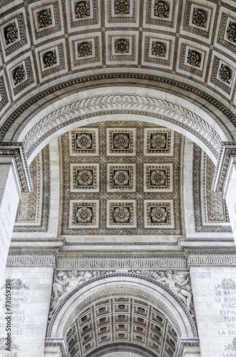 Detail of the underneath of the Arc de Triumph