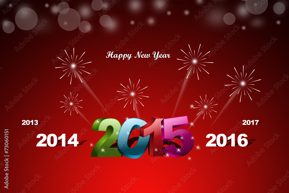 Happy New Year 2015 celebration concept