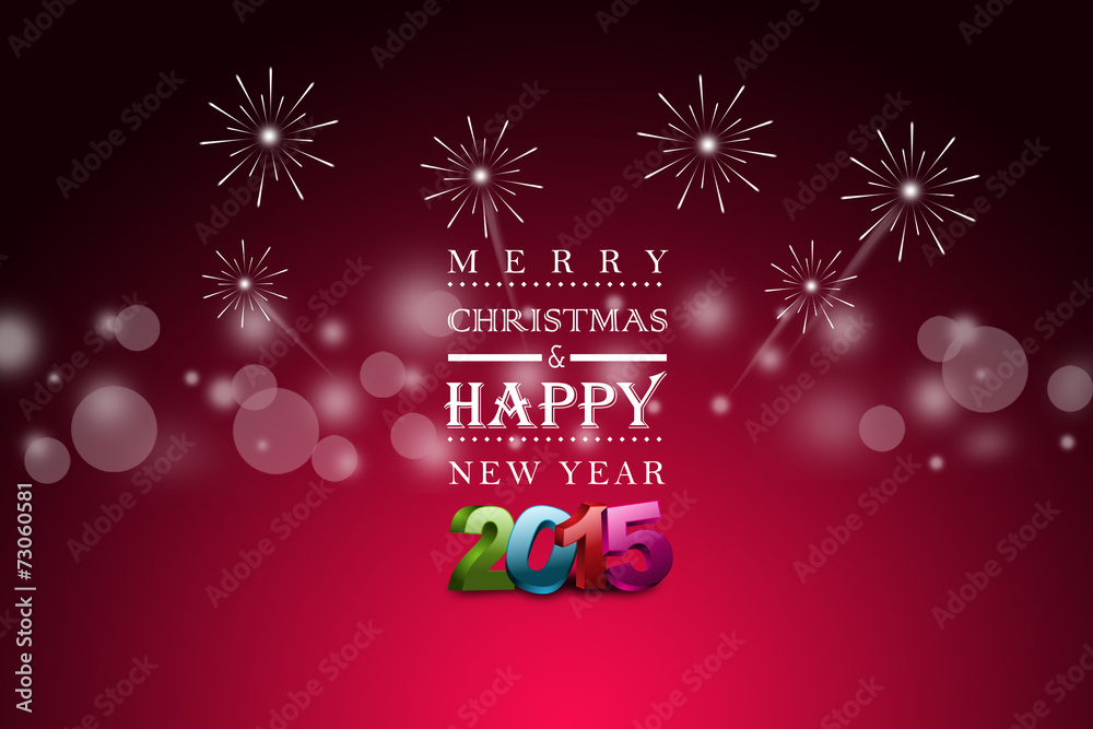 Naklejka premium Happy New Year 2015 celebration concept