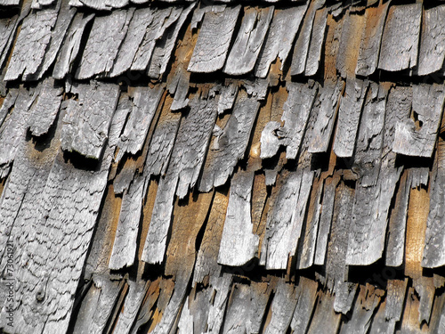 Texture of the old wooden chips