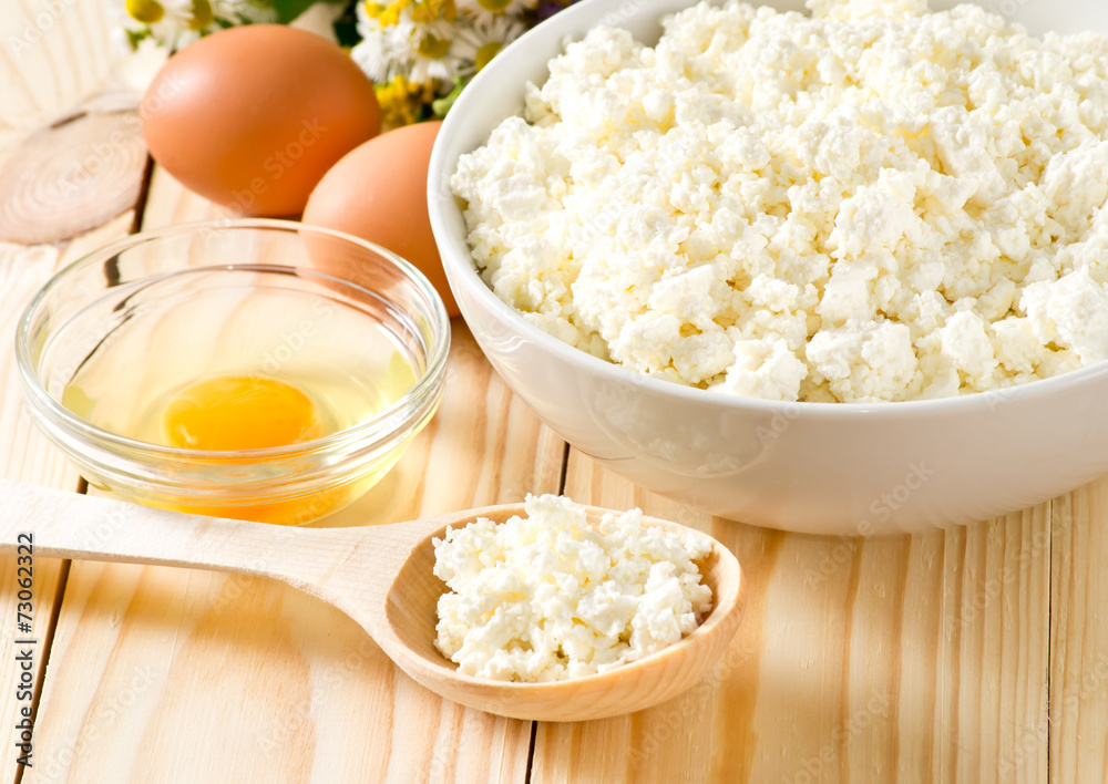 Cottage cheese and eggs