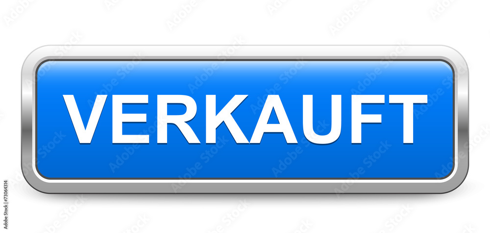 VERKAUFT – blau metallisch Schild Knopf VERKAUFT – blau metallisch Schild Knopf