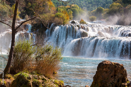 Fototapeta Naklejka Na Ścianę i Meble -  National park Krka, waterfalls, Croatia