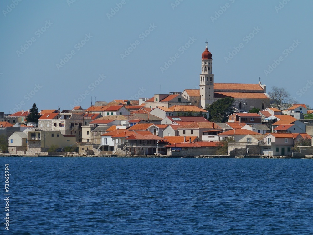 The village Betina at Murter in the Adriatic sea of Croatia