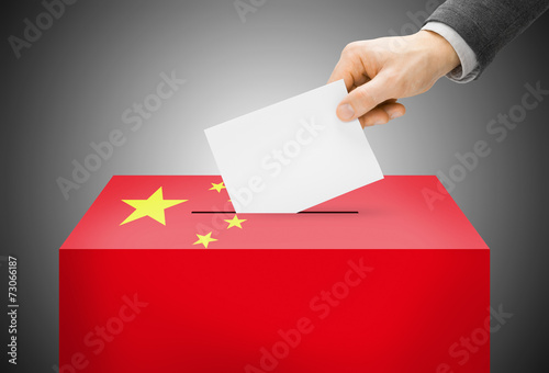 Ballot box as national flag - People's Republic of China