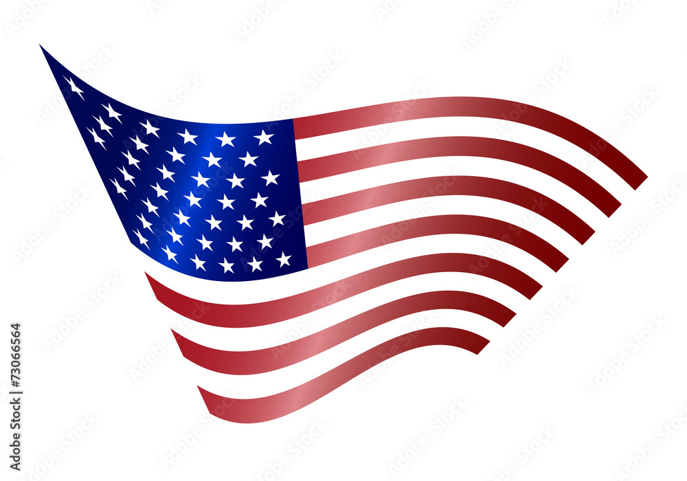 Vector illustration of Flag of United States