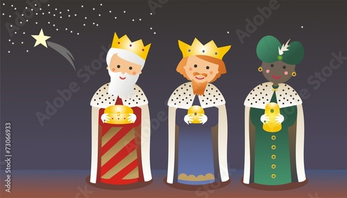 Reyes Magos con Estrella de Navidad