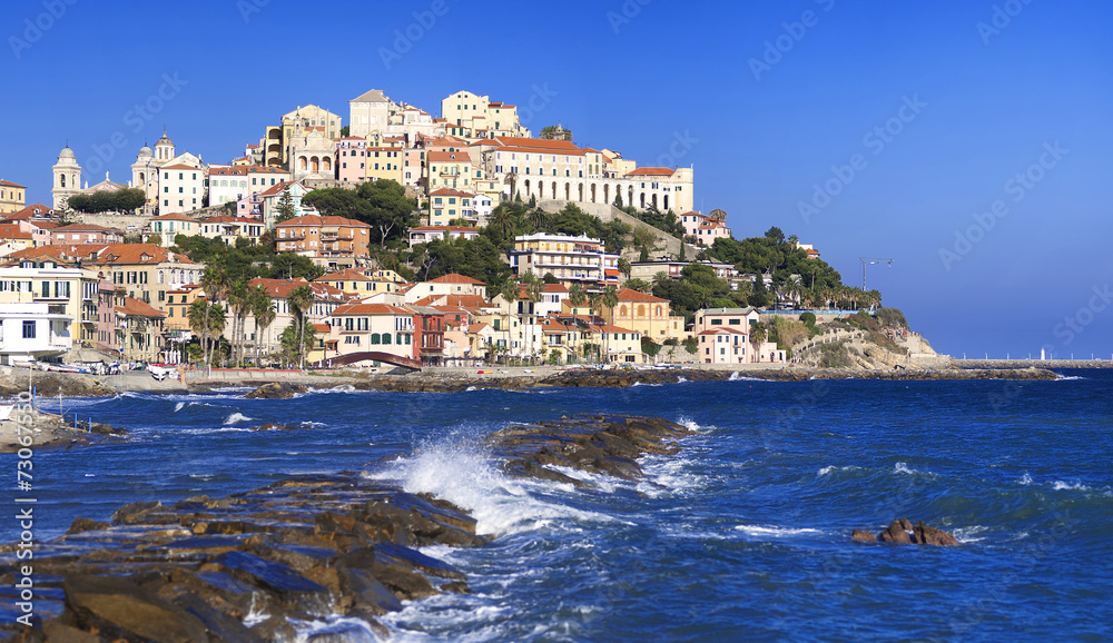 the beautiful Ligurian town of Porto Maurizio,Imperia, Italy
