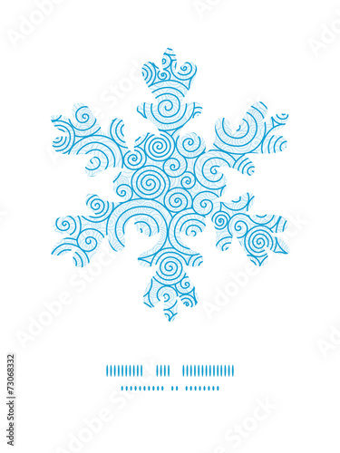 Vector abstract swirls Christmas snowflake silhouette pattern