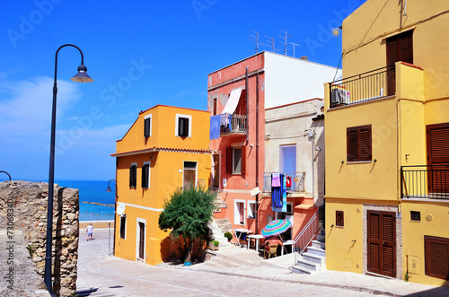 	the old town of termoli, molise, italy