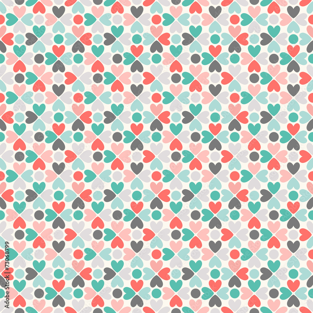 Floral vector seamless pattern. Red, green, black and white Floral vector seamless pattern. Red, green, black and white