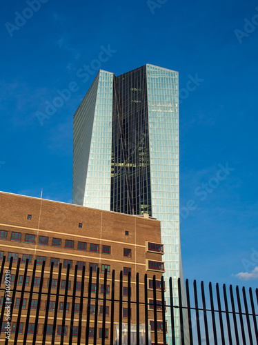 The new building of the European Central Bank Headquarters, ECB,