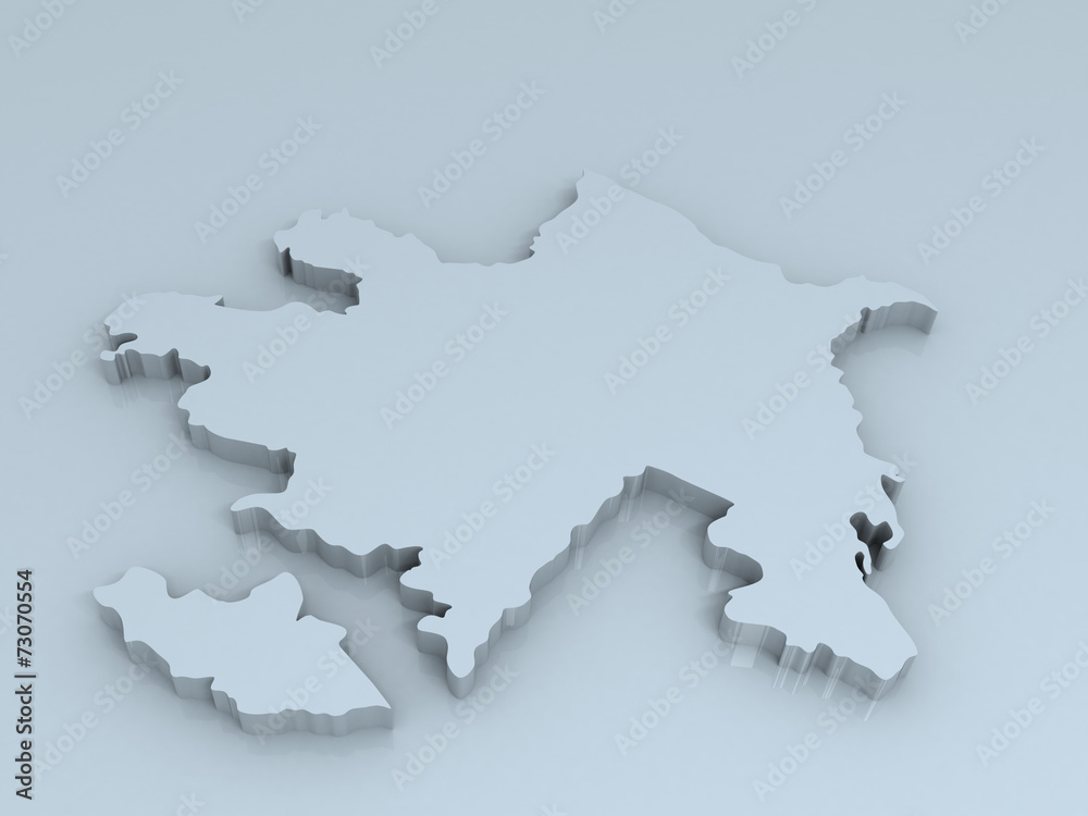 azerbaijan 3D map