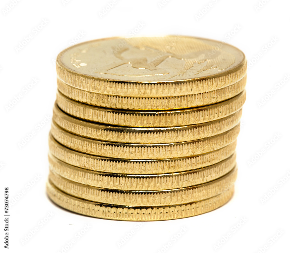 Coins isolated on white Background