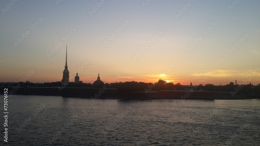 Sunset at Peter and Paul Fortress