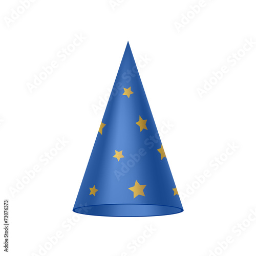 Blue sorcerer hat with golden stars