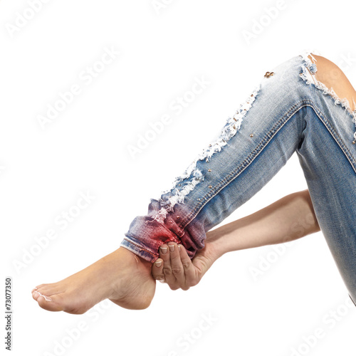 Pain in woman hamstring