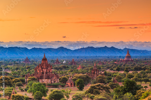 View of ancient pagoda at Old Bagan in Bagan-Nyaung U of Myanmar © Photo Gallery