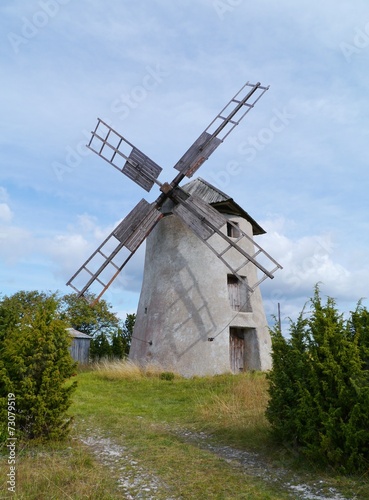 A historic mill on the island Faroe in Sweden
