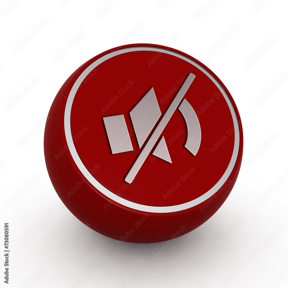 mute circular icon on white background mute circular icon on white background