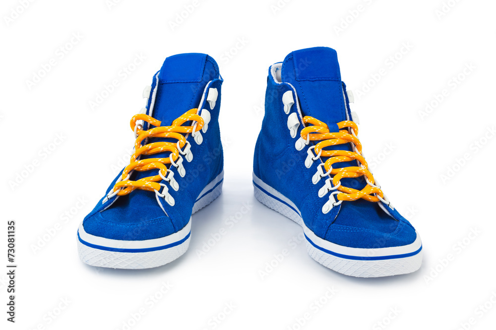 Blue sneakers