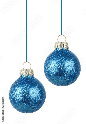 Blaue Weihnachtskugeln