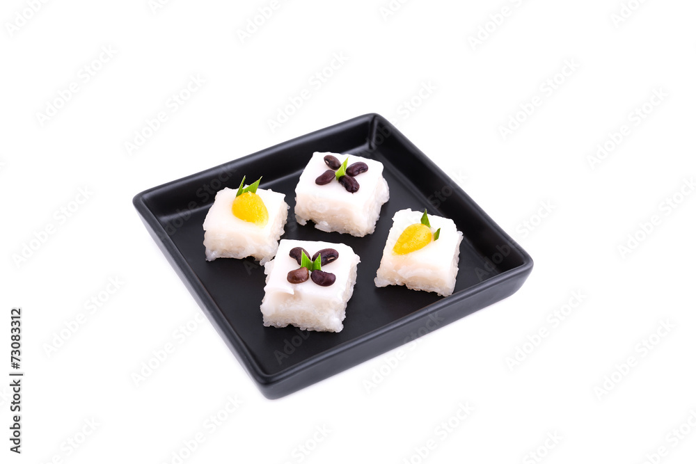 Thai dessert made from glutinous rice Thai dessert made from glutinous rice